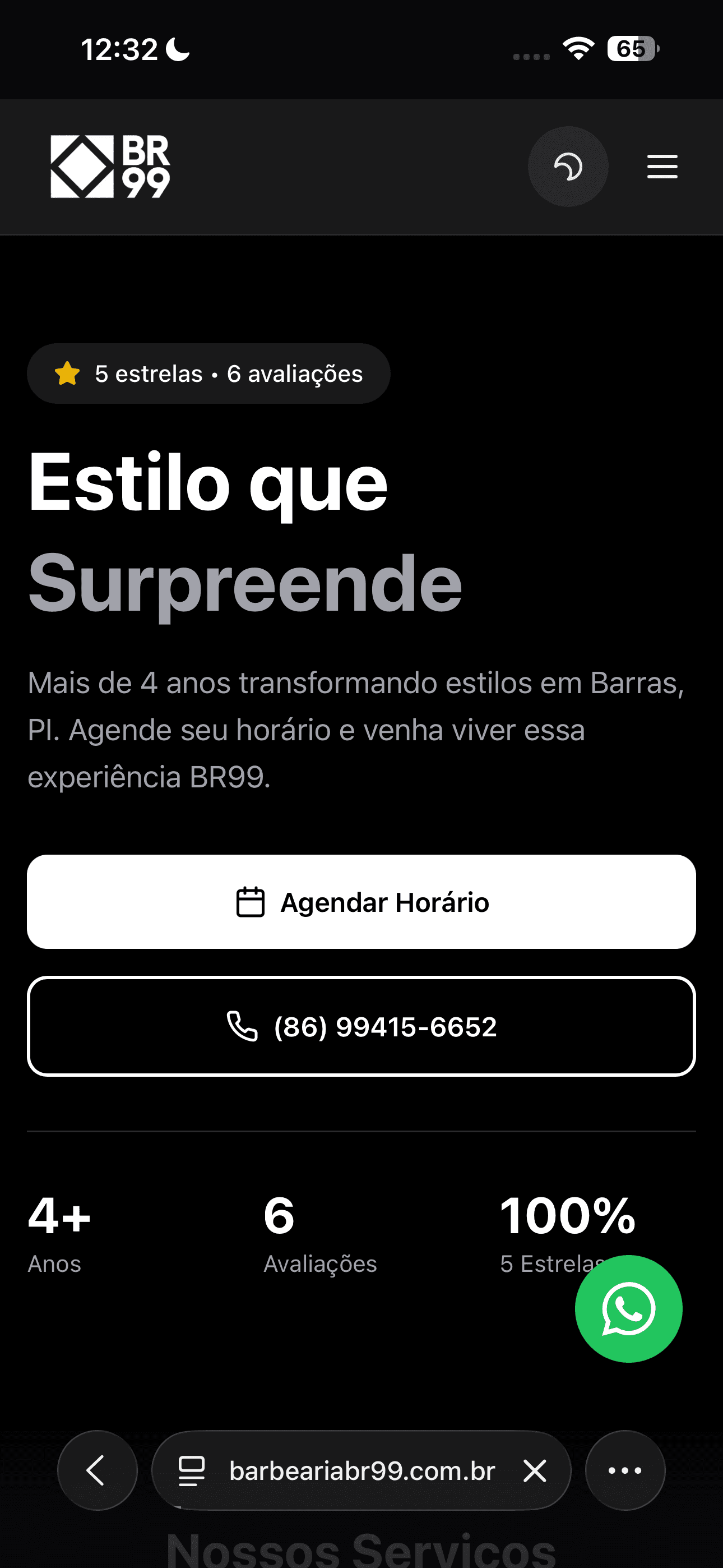 Previa do aplicativo