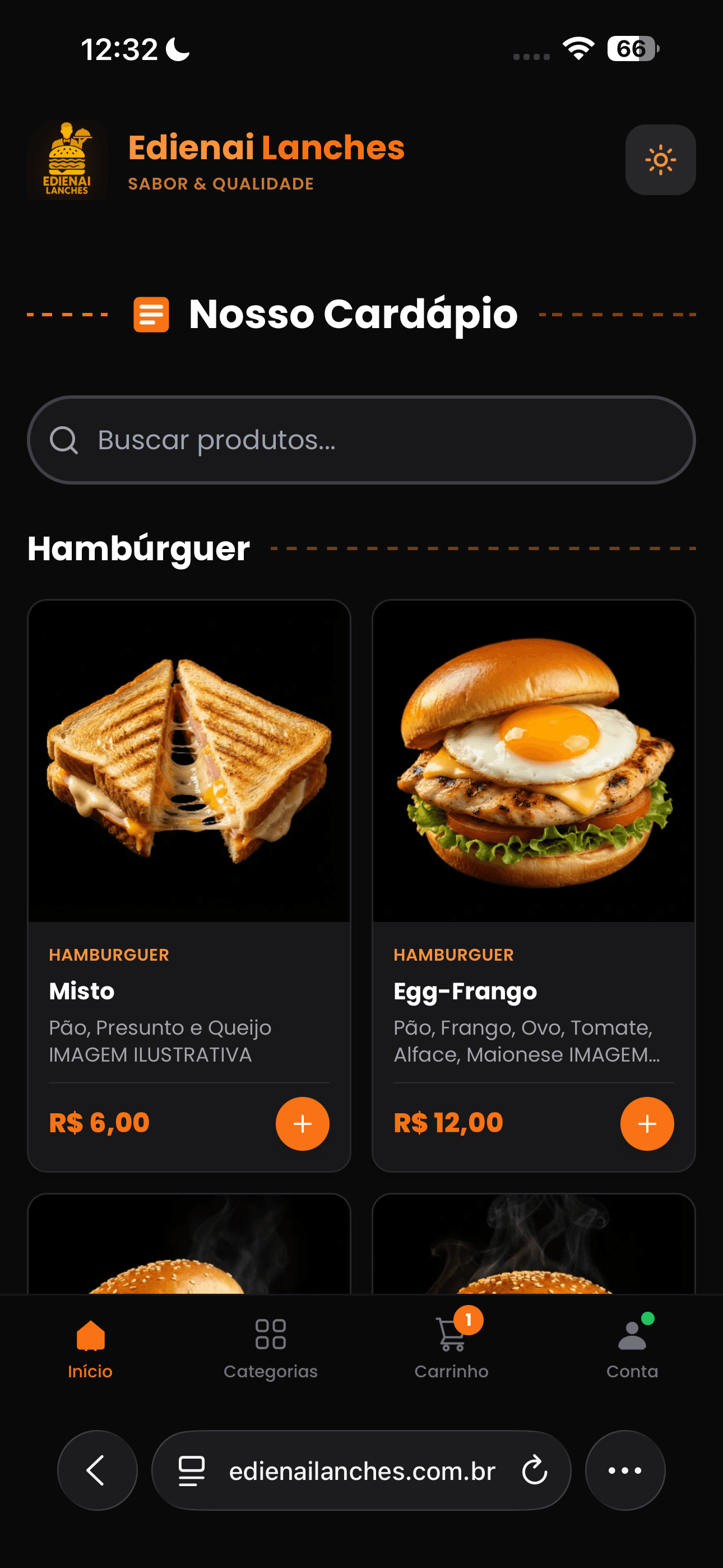 Previa do aplicativo