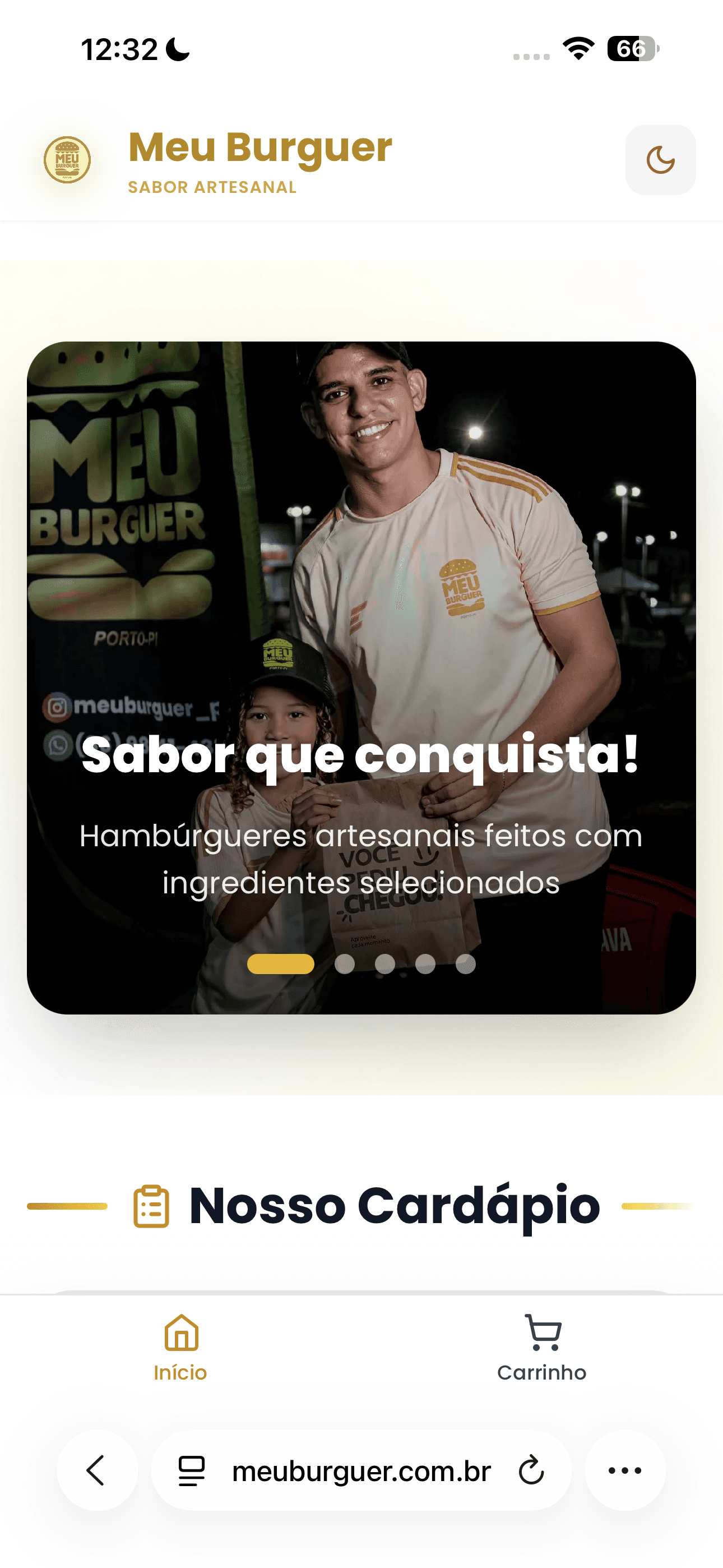 Previa do aplicativo