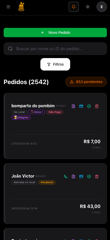 Previa do aplicativo