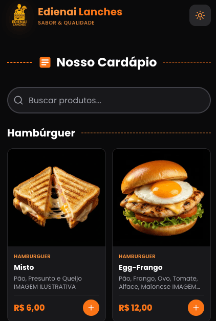 Previa do aplicativo